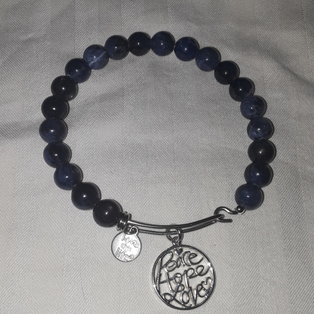 Beaded Charm Bangle